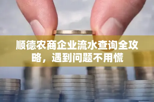 顺德农商企业流水查询全攻略，遇到问题不用慌
