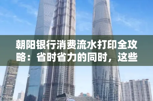 朝阳银行消费流水打印全攻略：省时省力的同时，这些坑别踩！